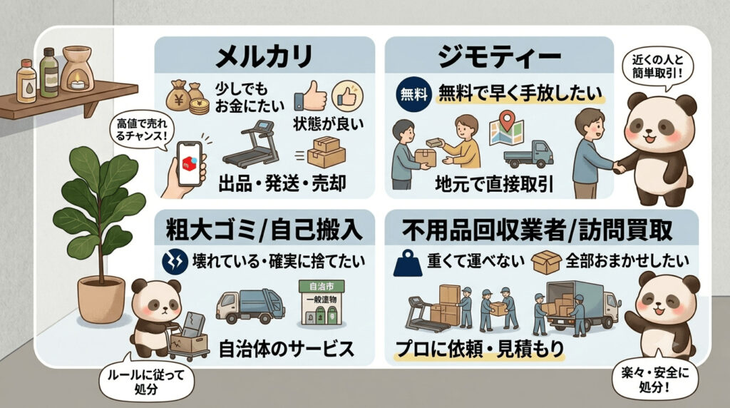 ルームランナー廃棄方法の4選イラスト