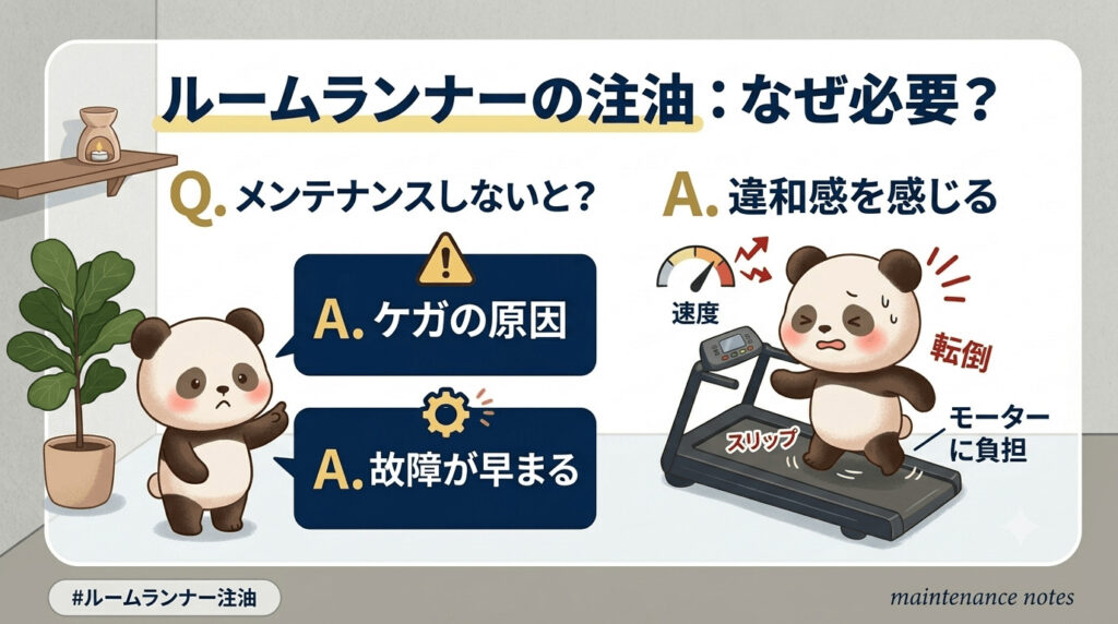 ルームランナーのメンテイラスト