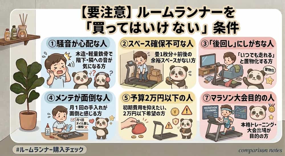 買ってはいけない条件のイラスト