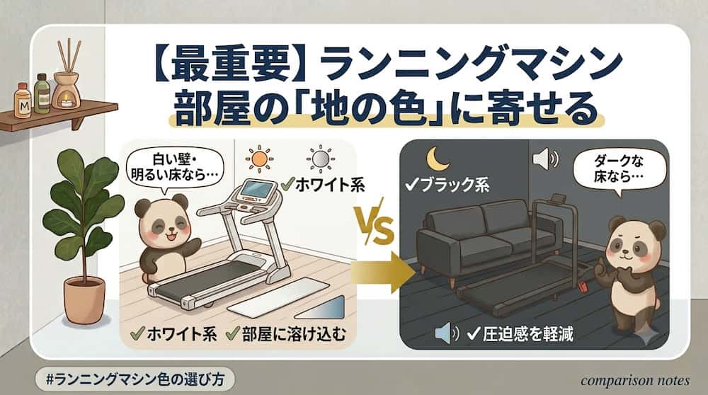 部屋に合わせたルームランナーの色